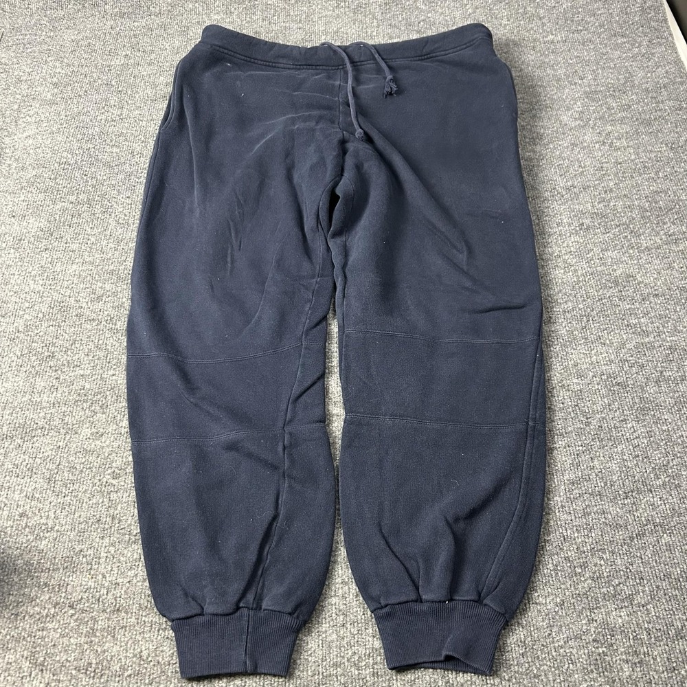Gucci Sweatpants Mens Medium Blue Fleece Cotton Jogger Drawstring Made In Italy